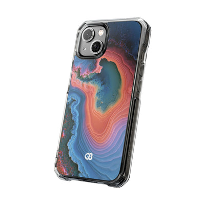 Luminous Resonance · Clear Impact Magnetic Phone Case for iPhone · Blue