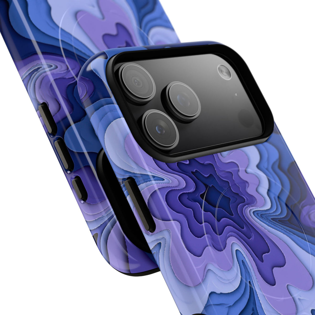 Periwinkle Strata Bloom · Tough 2.0 Magnetic Phone Case for iPhone · Purple