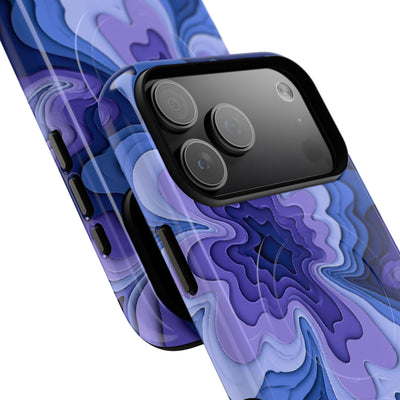 Periwinkle Strata Bloom · Tough 2.0 Magnetic Phone Case for iPhone · Purple