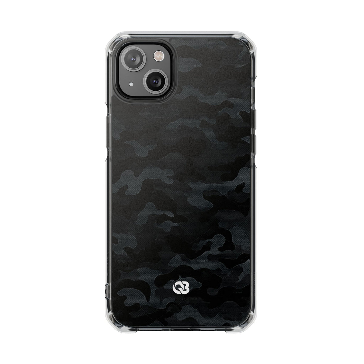 Blackout Urban Camo · Clear Impact Magnetic Phone Case for iPhone · Black