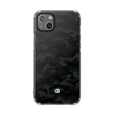 Blackout Urban Camo · Clear Impact Magnetic Phone Case for iPhone · Black