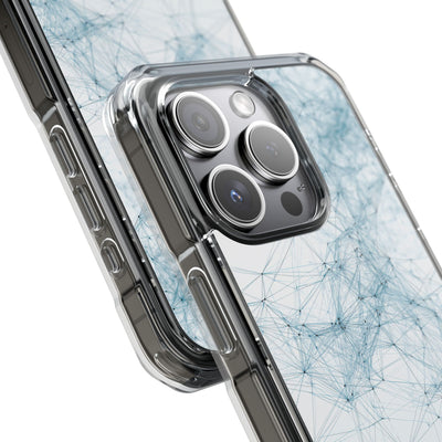 Blue Impact MagSafe Phone Case for iPhone - Glacial Neural Web