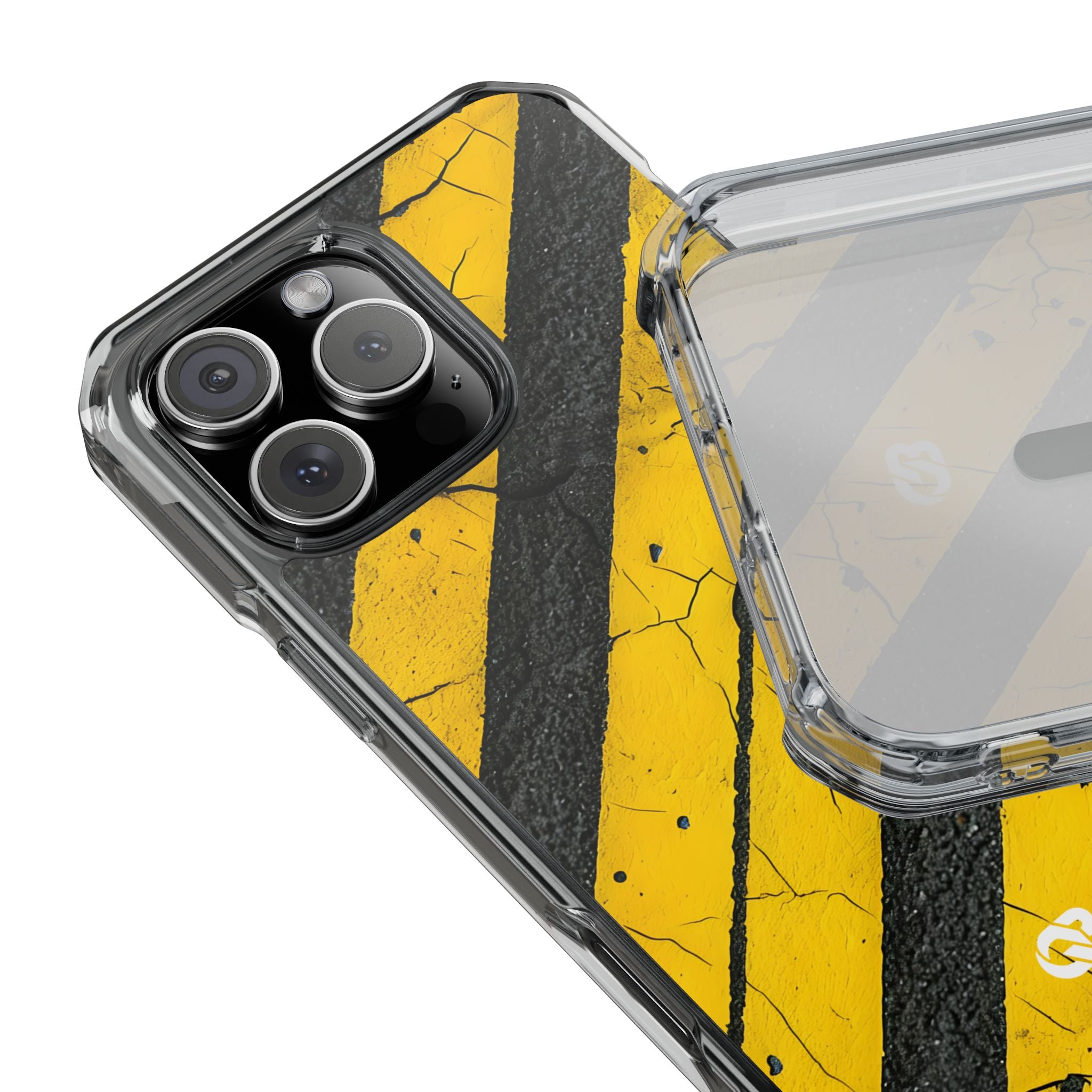 Cracked Hazard Stripes · Impact Telefoncover for iPhone · Magsafe