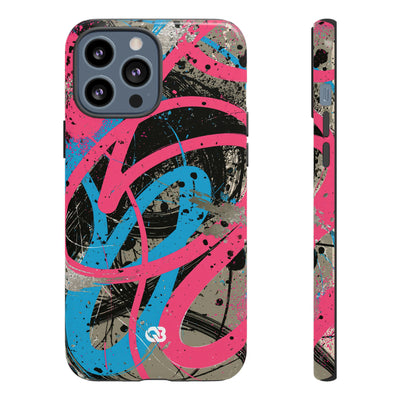 Cyber Splatter Flow · Tough Phone Case for iPhone · Pink