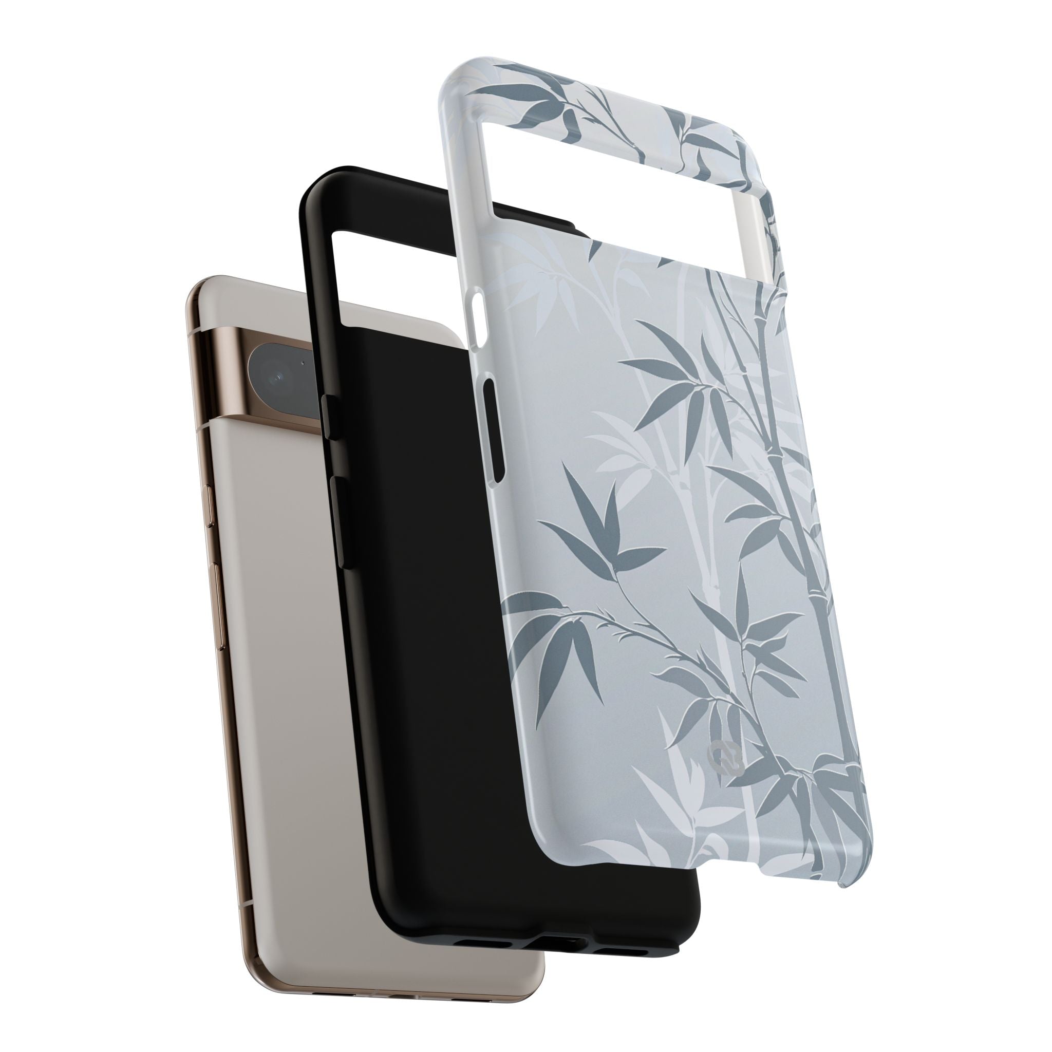 Blue Tough Phone Case for Google Pixel - Slate Bamboo Shadow