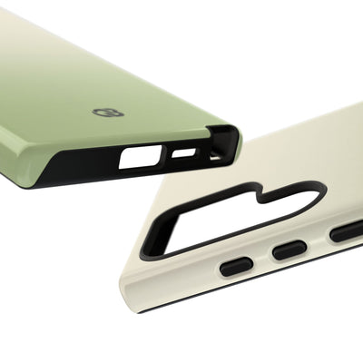 Green Tough Phone Case for Samsung - Bone Sage Fade
