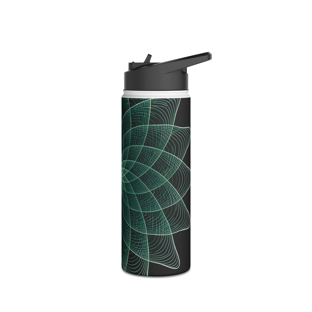 Harmonic Orbit Bloom · Insulated Water Bottle · Green