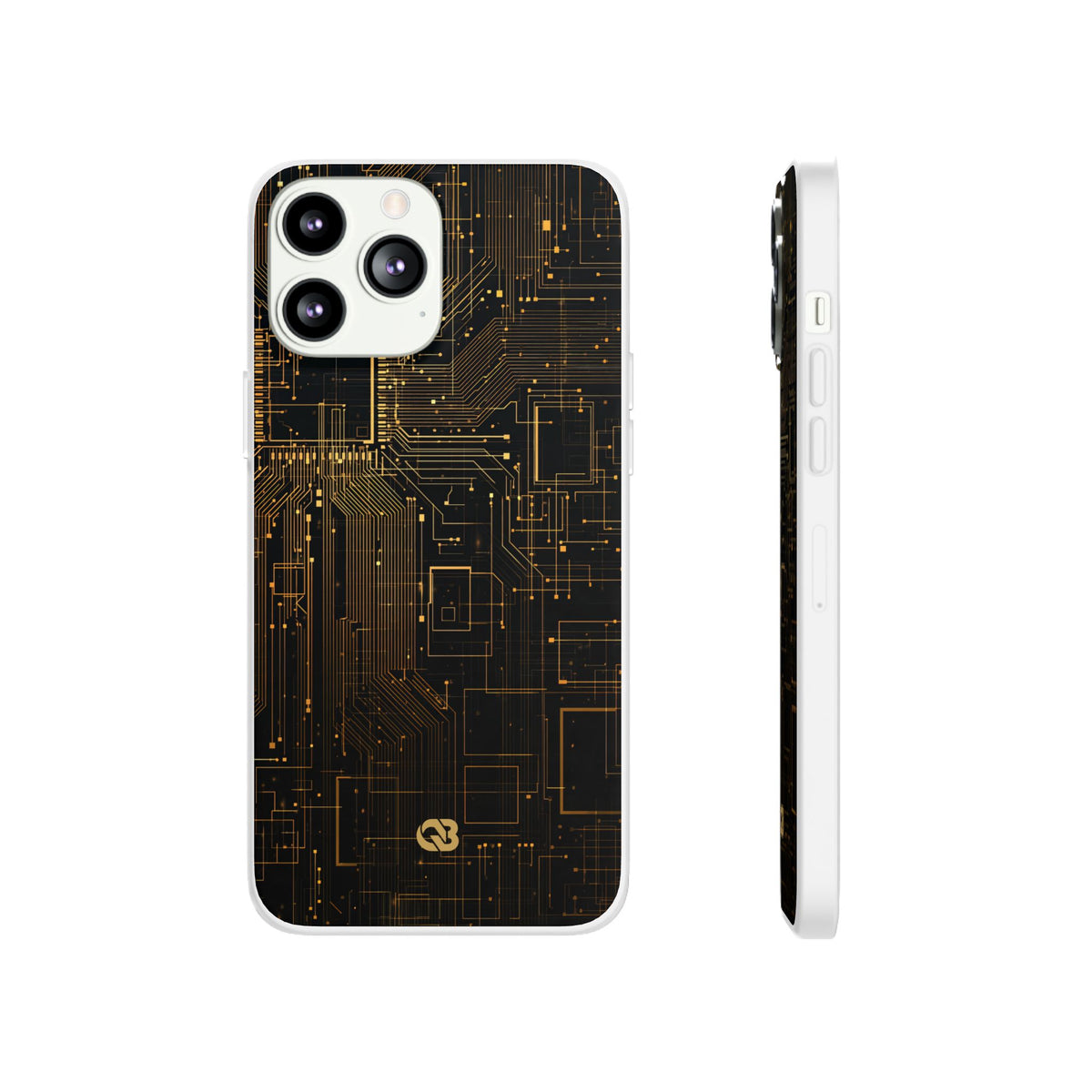 Silicon Circuit Trace · Lite Phone Case for iPhone ·  Black