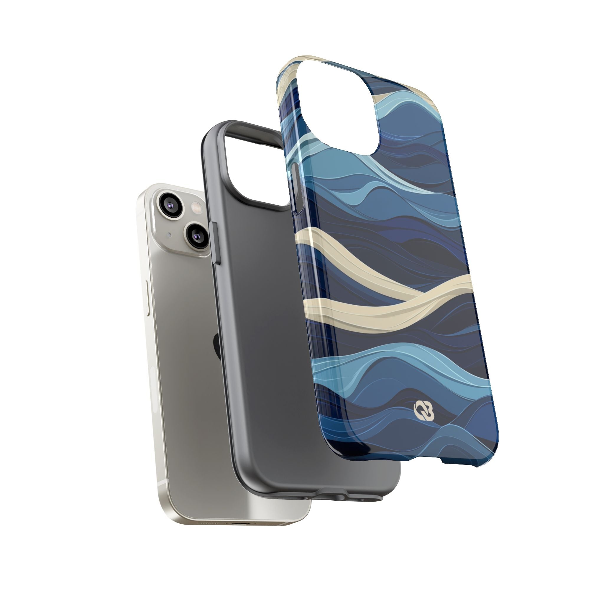 Cobalt Coast Layers · Tough Phone Case for iPhone