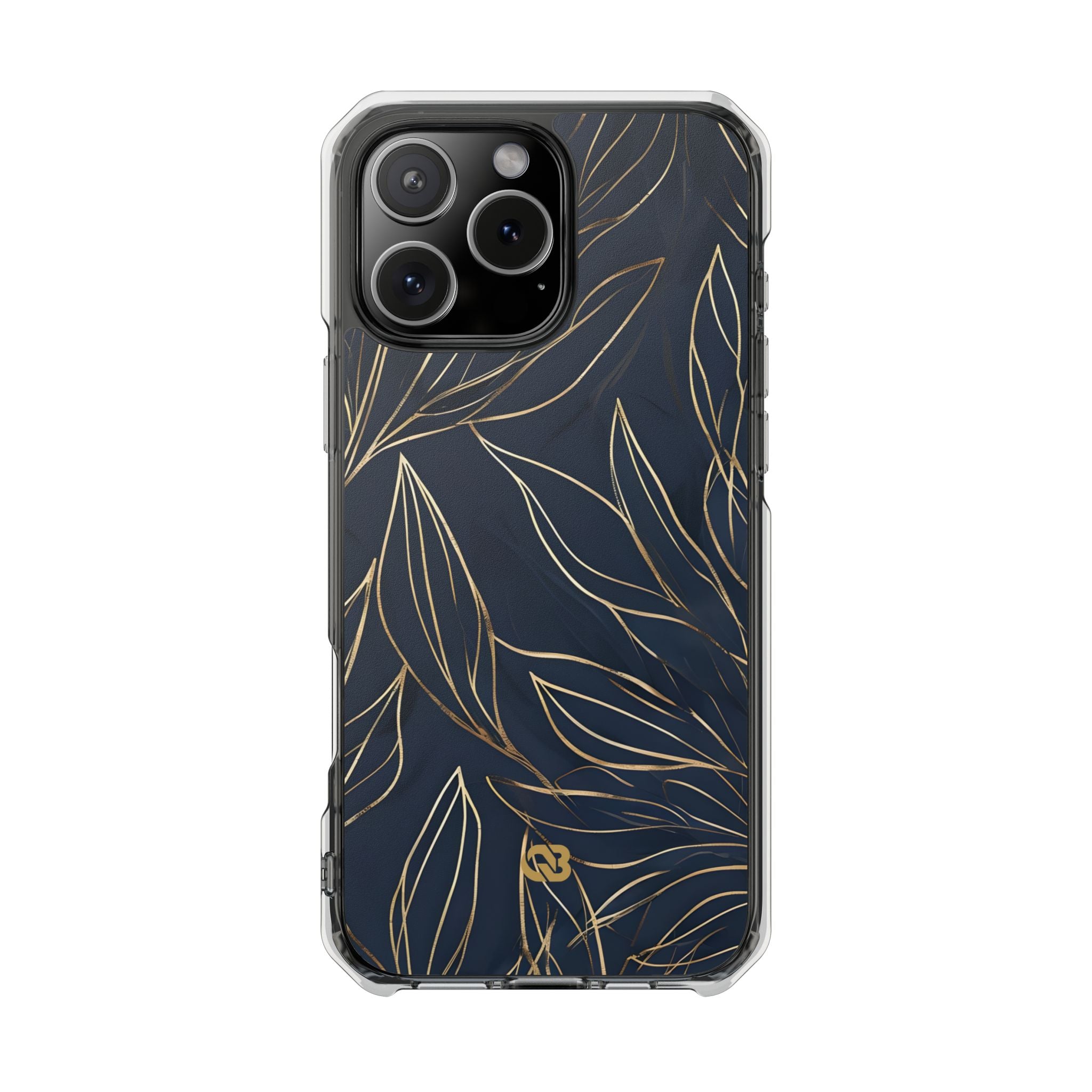 Gilded Navy Foliage · Impact Coque de téléphone pour iPhone · Magsafe