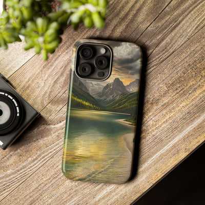 Gilded Mountain Lake · Tough Phone Case for iPhone