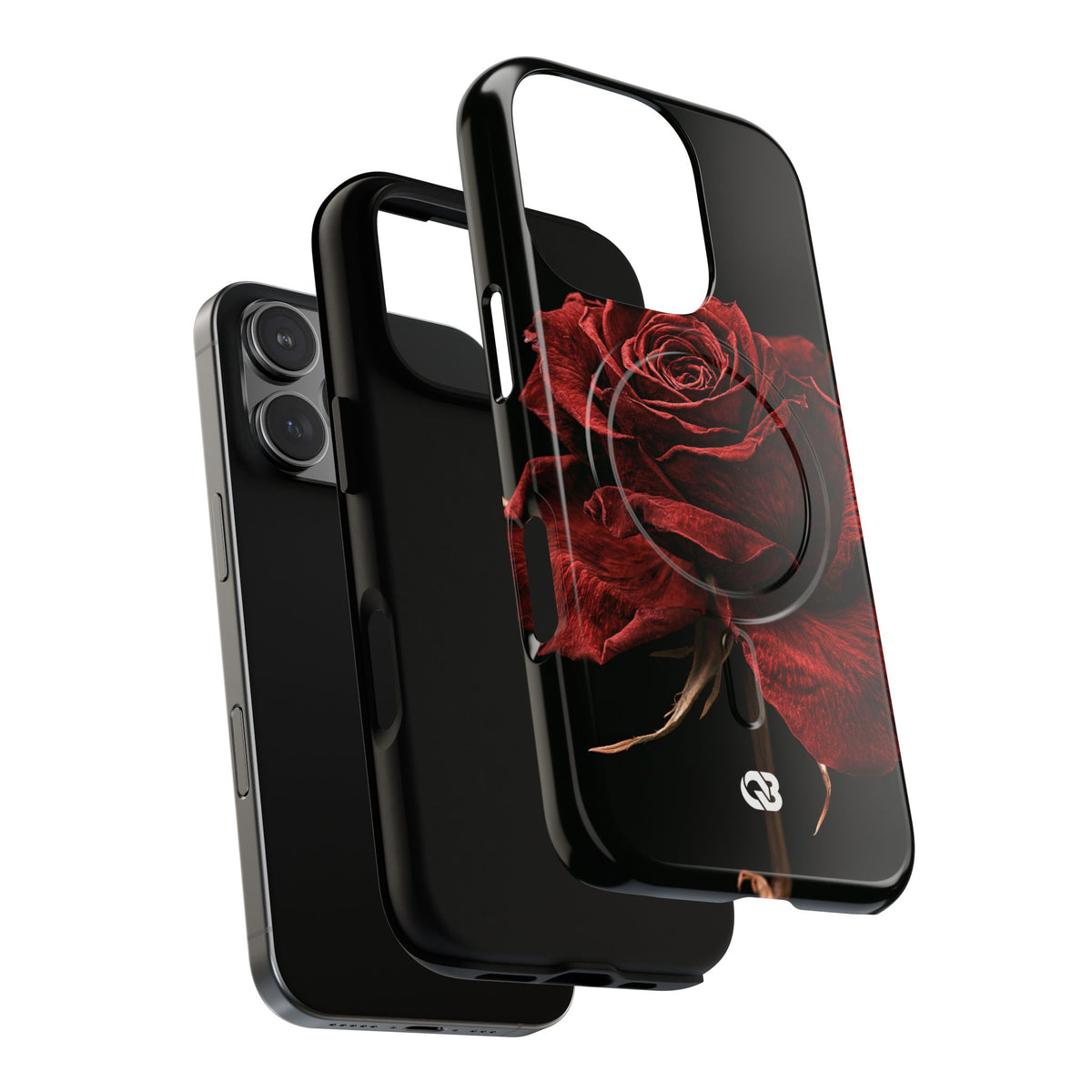 Crimson Noir Rose · Tough 2.0 Magnetic Phone Case for iPhone · Black