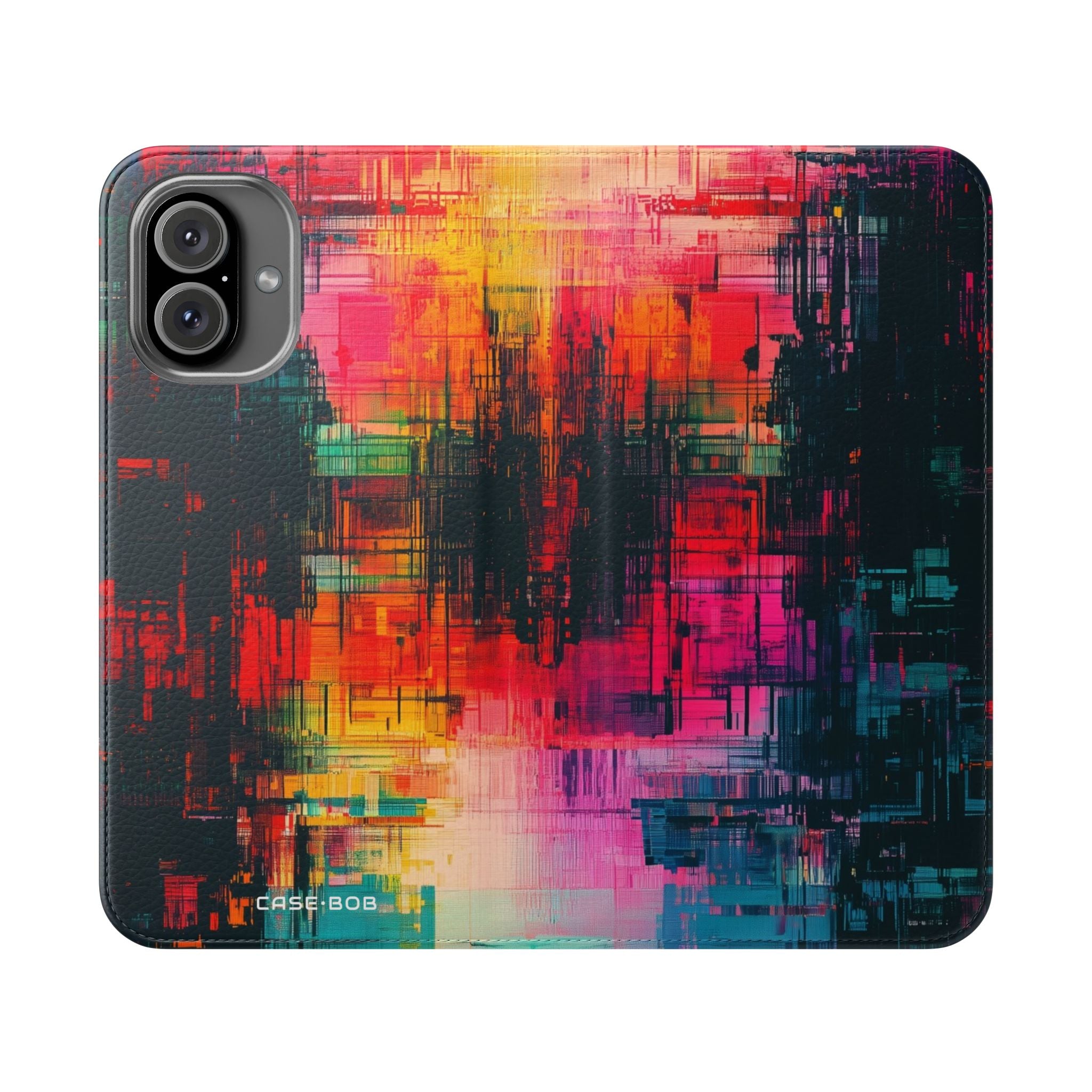 Neon Prism - iPhone 16 Plus Case - Portemonnee