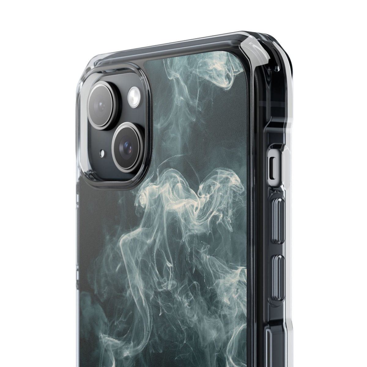 Luminescent Vapor Drift · Clear Impact Magnetic Phone Case for iPhone · Teal
