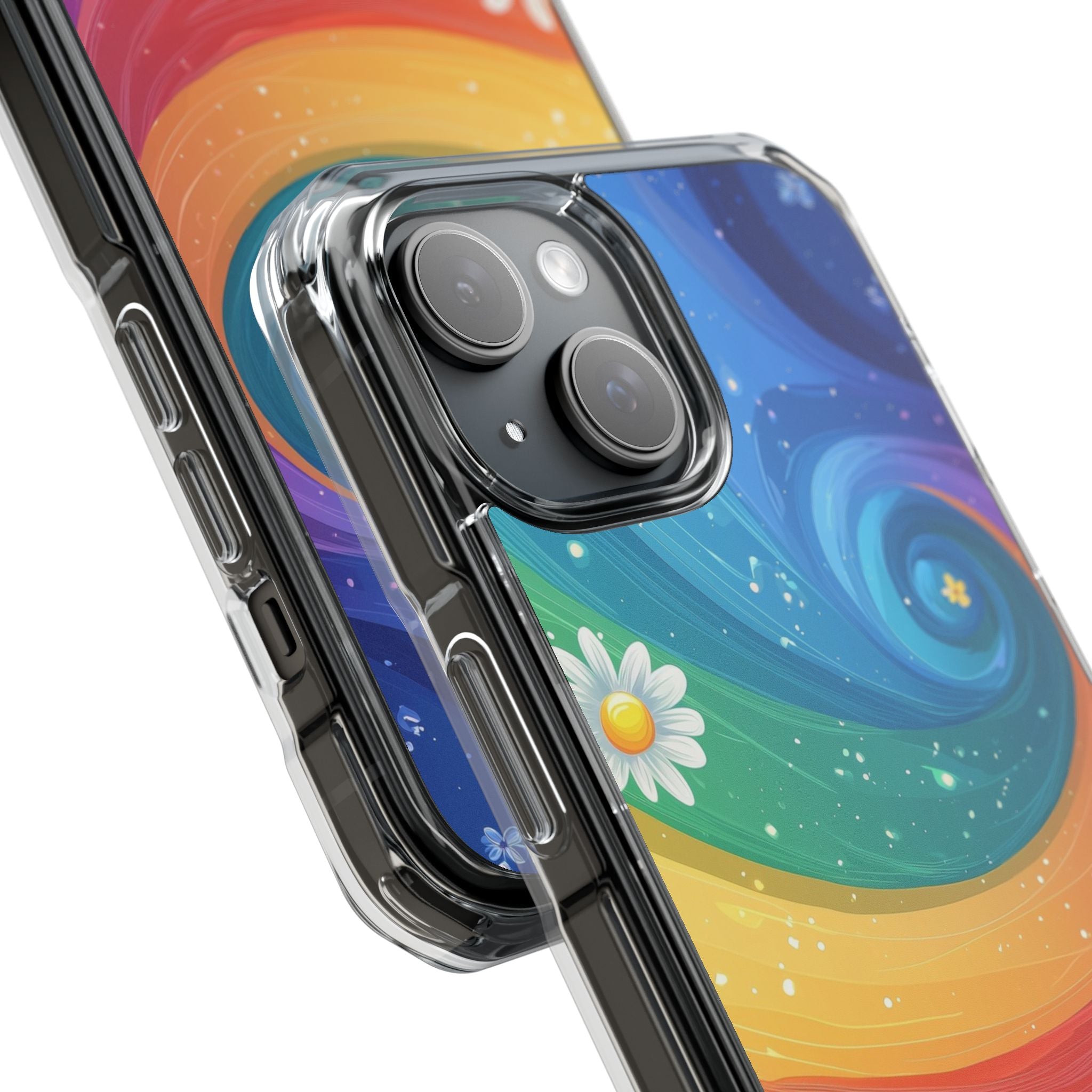 Rainbow Spiral Daisies iPhone 15 Case - Impact