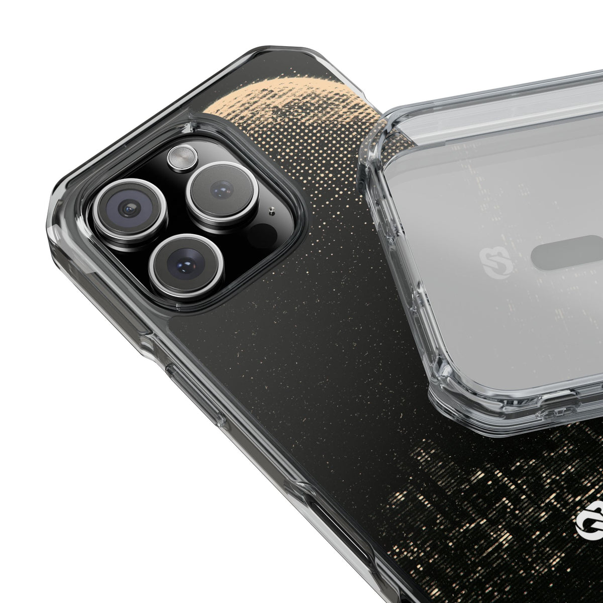 Lunar Metropolis Nocturne · Clear Impact Magnetic Phone Case for iPhone ·  Black