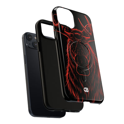 Crimson Horizon Moose · Tough 2.0 Magnetic Phone Case for iPhone · Black