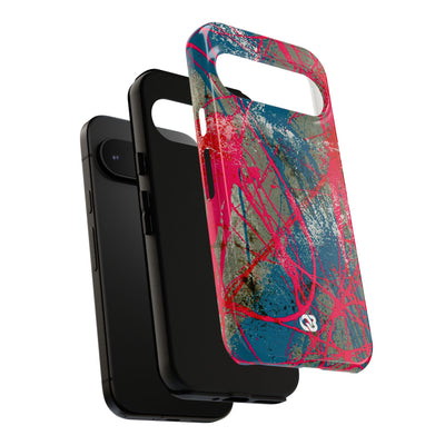 Neon Static Drip · Tough Phone Case for Pixel ·  Pink