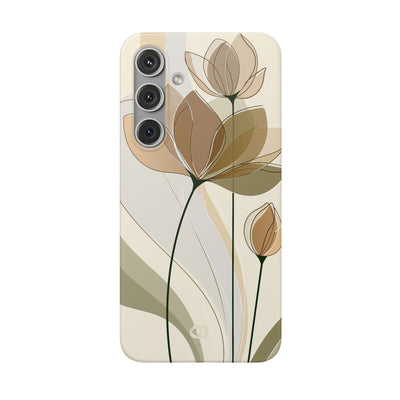 Beige Lite Phone Case for Samsung - Muted Ochre Petals
