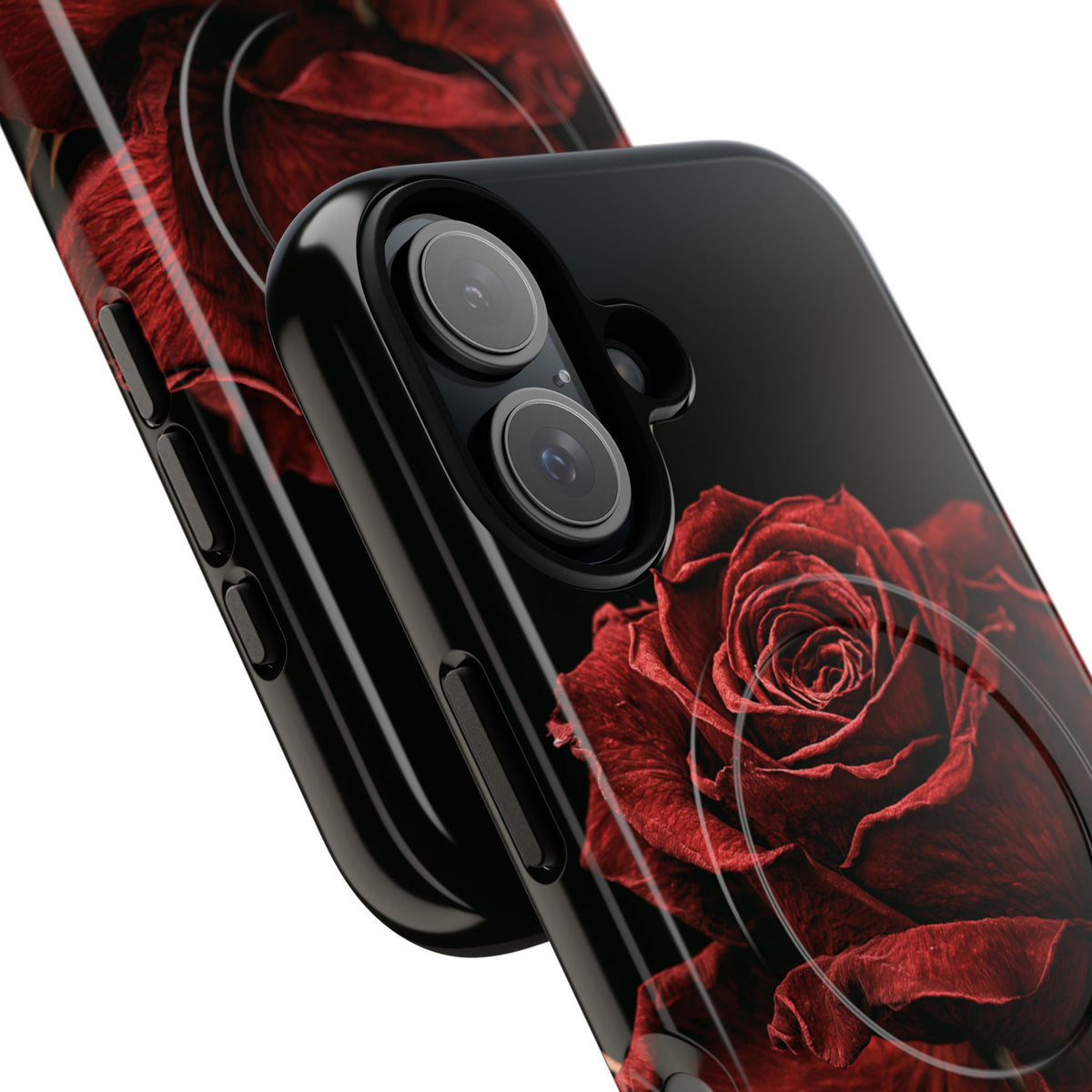 Crimson Noir Rose · Tough 2.0 Magnetic Phone Case for iPhone · Black