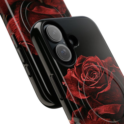 Crimson Noir Rose · Tough 2.0 Magnetic Phone Case for iPhone · Black