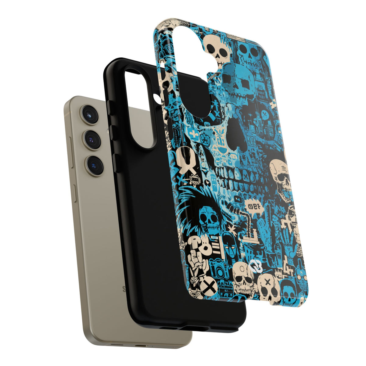 Electric Skull Graffiti · Tough Phone Case for Samsung · Blue