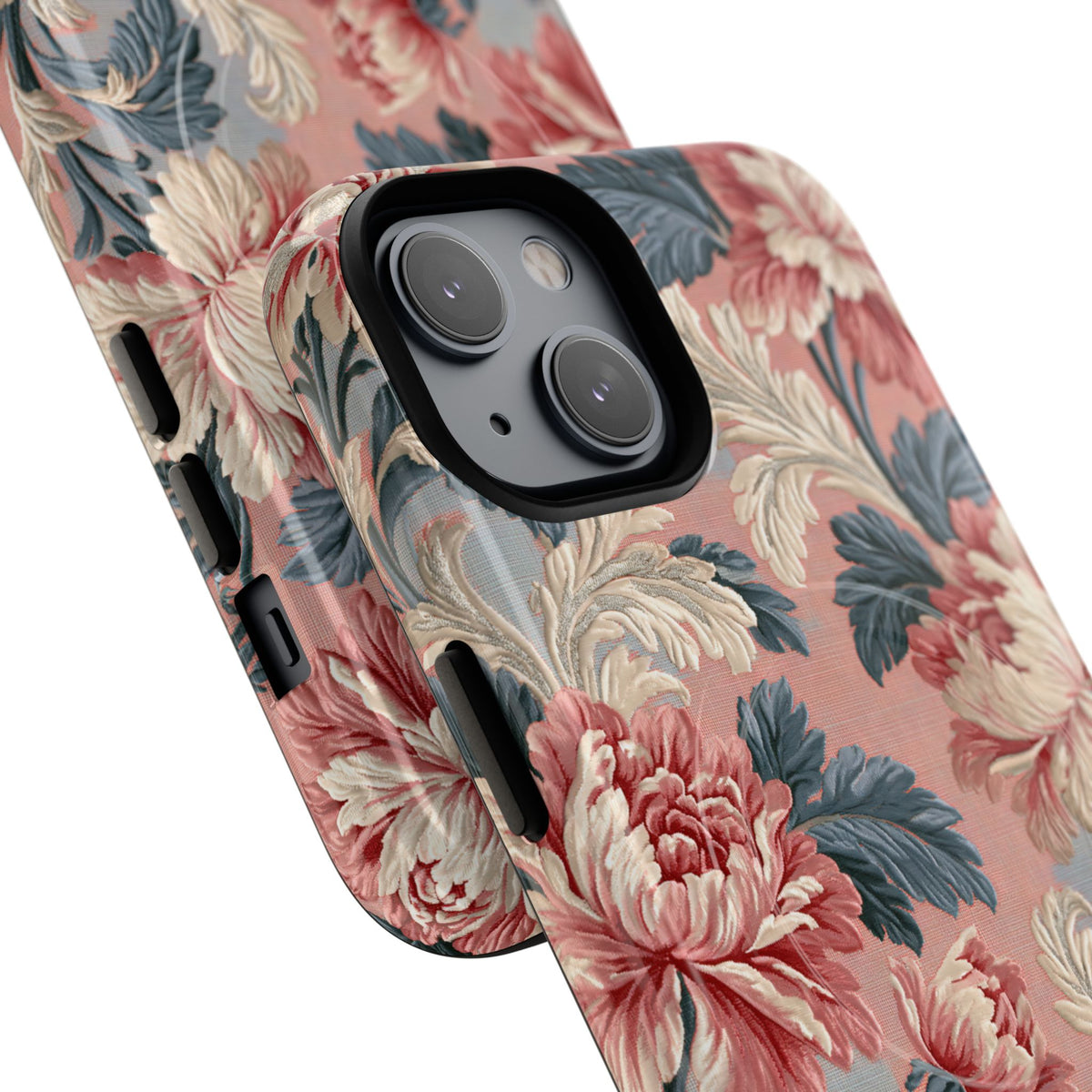 Blush Peony Jacquard · Tough 2.0 Magnetic Phone Case for iPhone · Pink