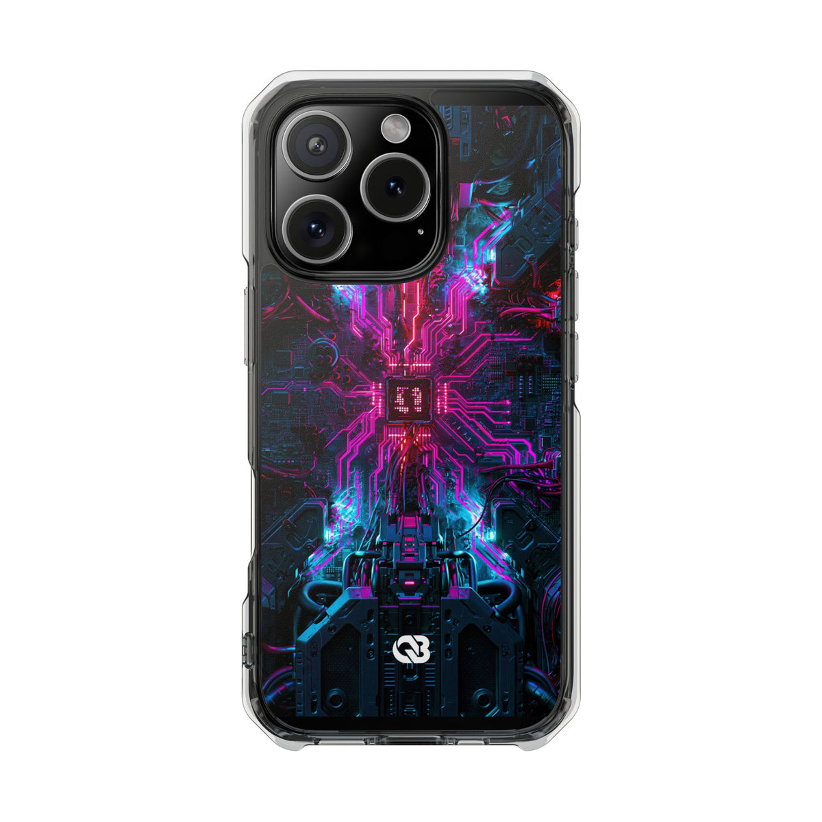 Neural Circuit Core · Clear Impact Magnetic Phone Case for iPhone ·  Black