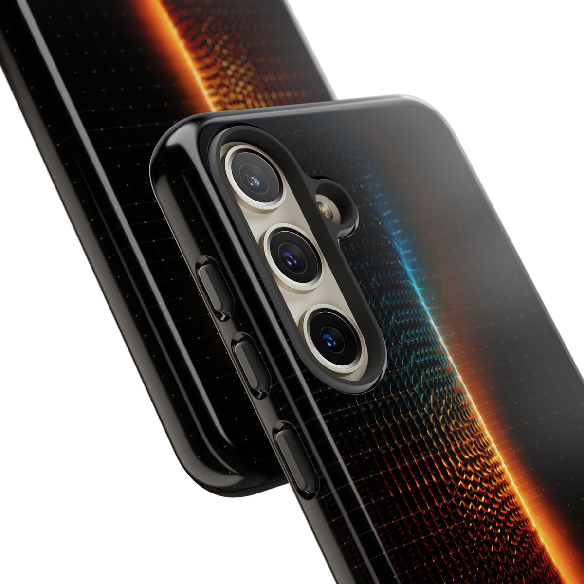 Luminous Refraction Grid · Tough Phone Case for Samsung · Black