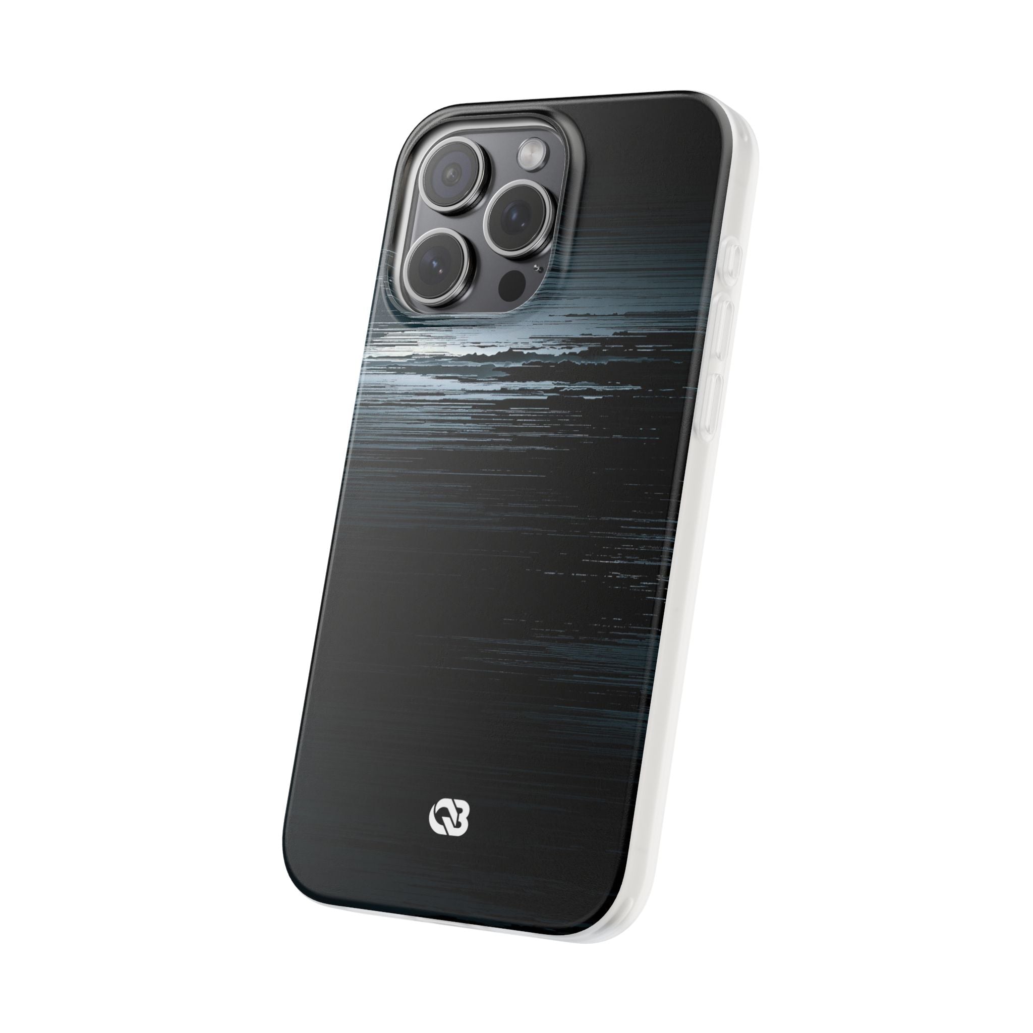 Black Lite Phone Case for iPhone - Frozen Signal Glitch