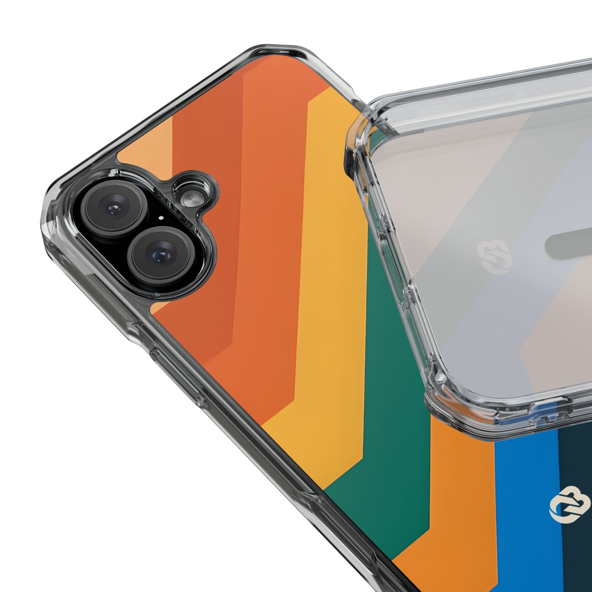 Retro Ridge Lines · Impact Coque de téléphone pour iPhone · Magsafe