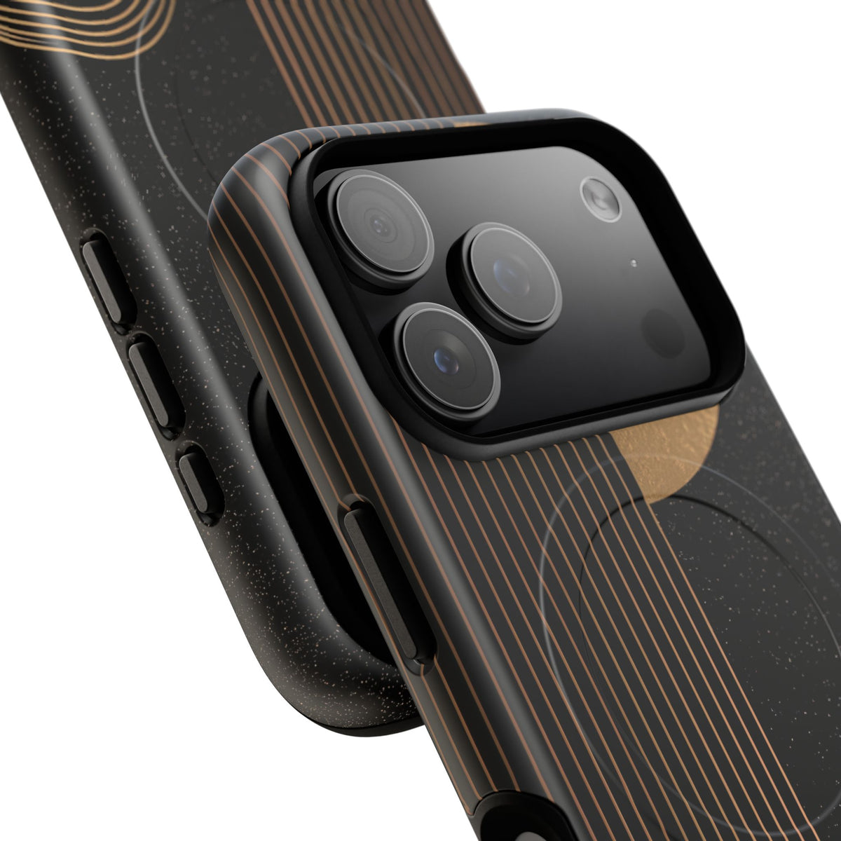 Gold Tough 2.0 Magnetic Phone Case for iPhone - Gilded Obsidian Dunes