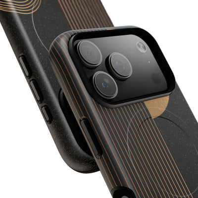 Gold Tough 2.0 Magnetic Phone Case for iPhone - Gilded Obsidian Dunes