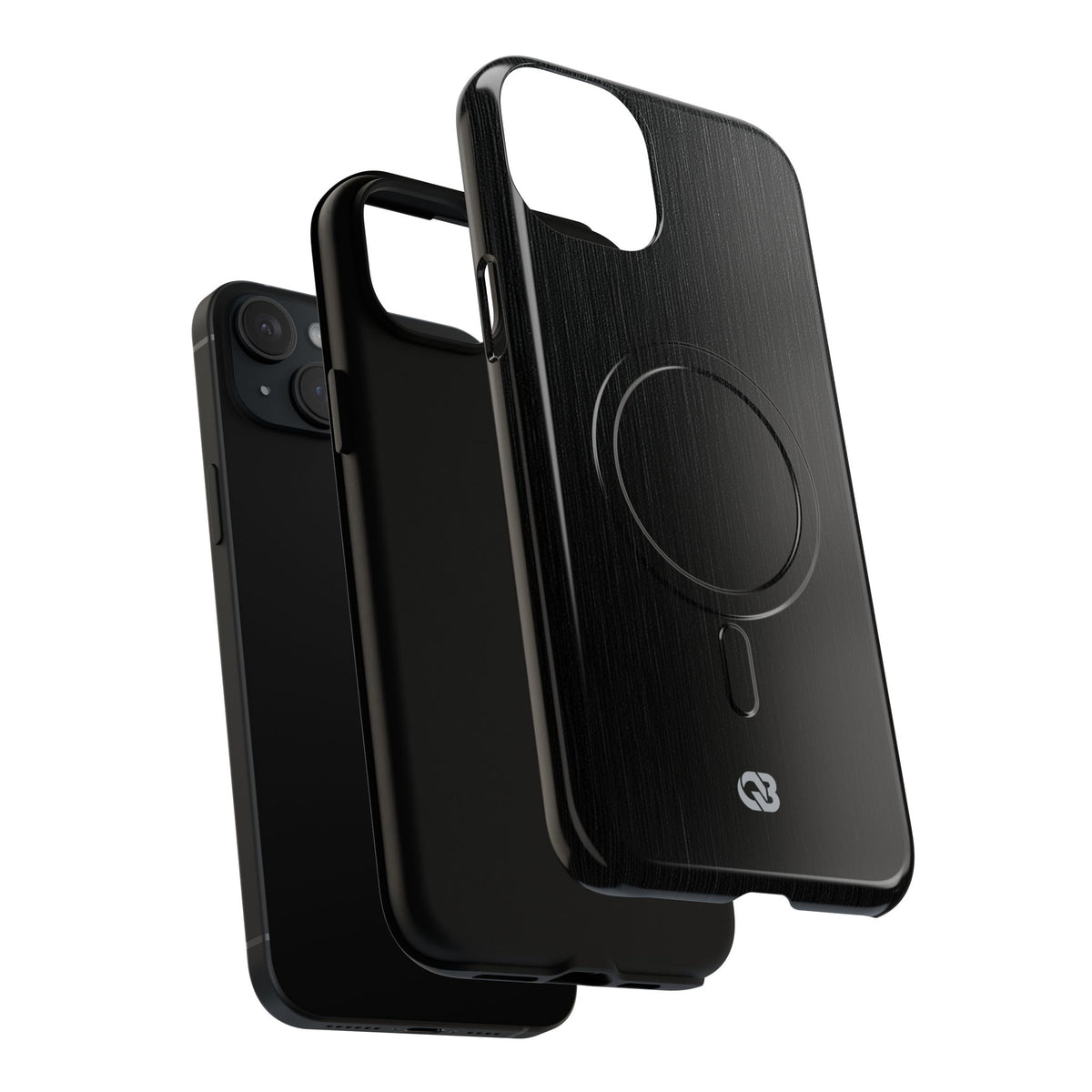 Obsidian Brushed Steel · Tough 2.0 Magnetic Phone Case for iPhone · Black