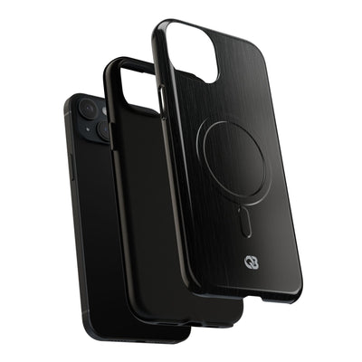 Obsidian Brushed Steel · Tough 2.0 Magnetic Phone Case for iPhone · Black