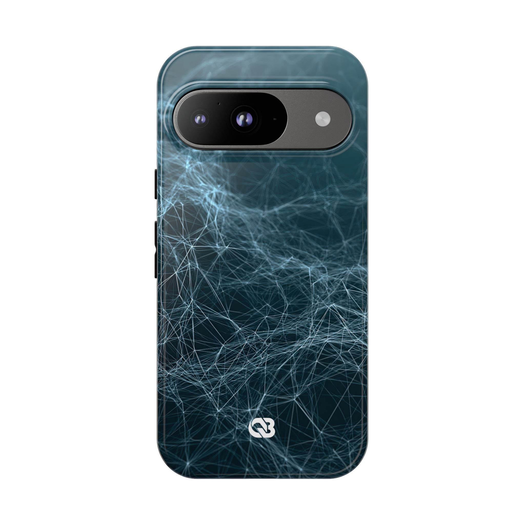 Teal Tough Phone Case for Google Pixel - Arctic Neural Mesh