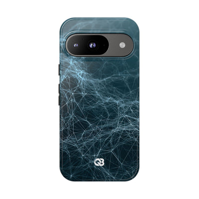 Teal Tough Phone Case for Google Pixel - Arctic Neural Mesh