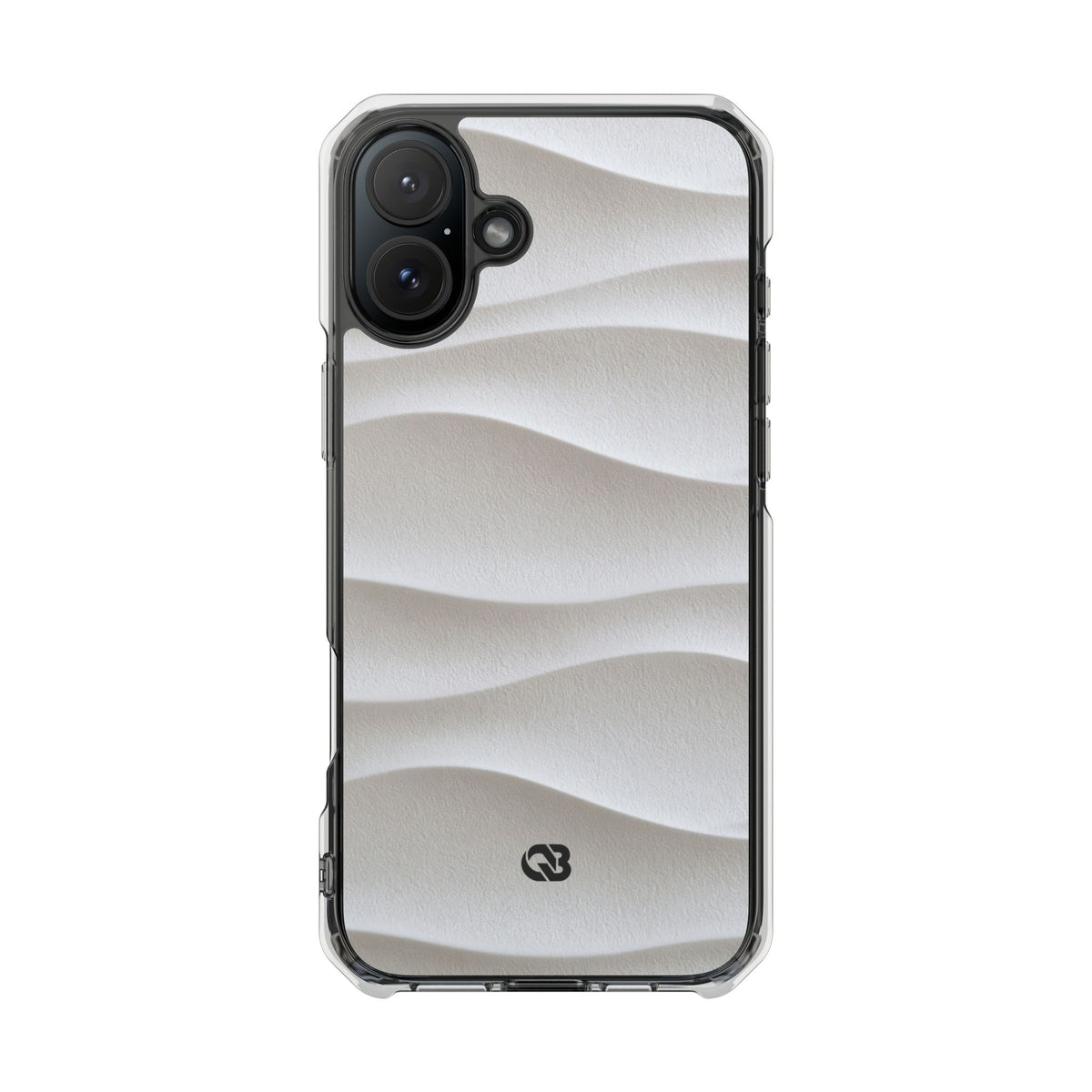 Sculpted Dune Relief · Clear Impact Magnetic Phone Case for iPhone ·  White