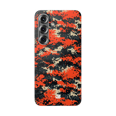 Signal Pixel Camo · Lite Phone Case for Samsung · Orange