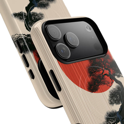 Beige Tough 2.0 Magsafe Phone Case for iPhone - Kyoto Crimson Pine