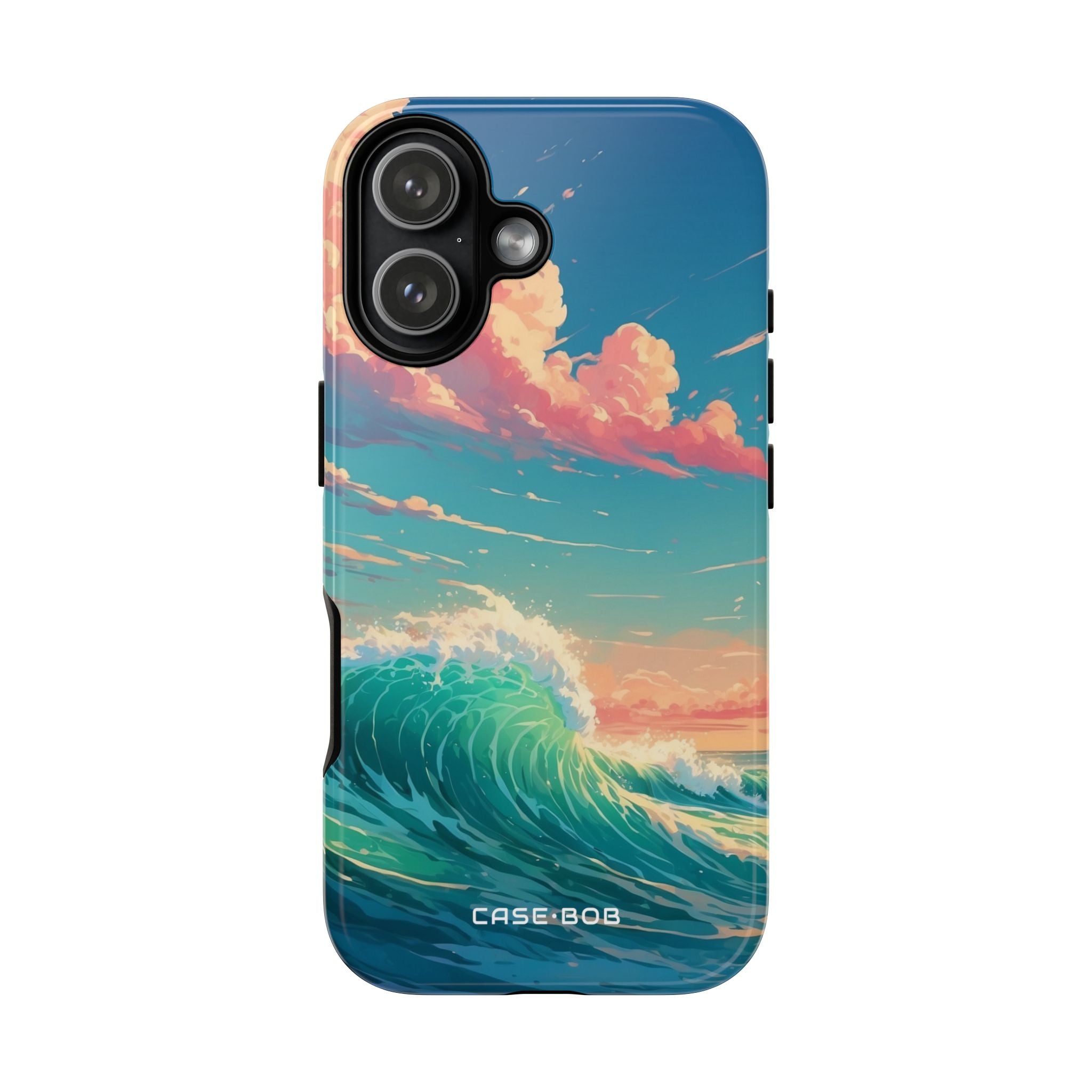 Turquoise Curl iPhone 17 Case - Tough - CASE•BOB