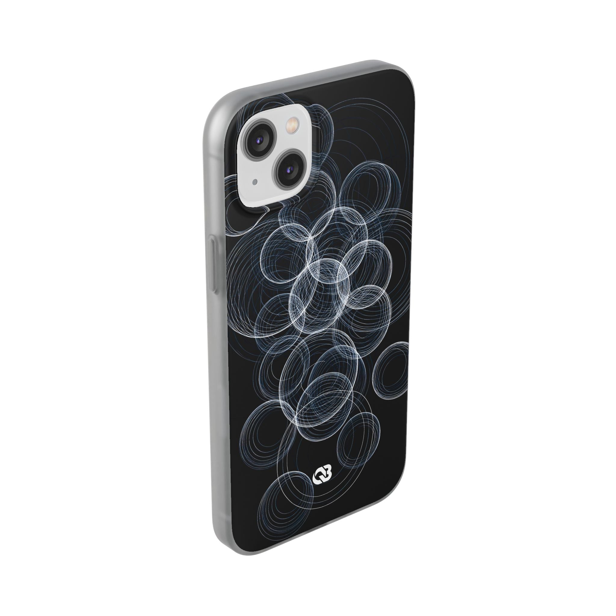 Black Lite Phone Case for iPhone - Frosted Ring Matrix
