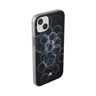 Black Lite Phone Case for iPhone - Frosted Ring Matrix