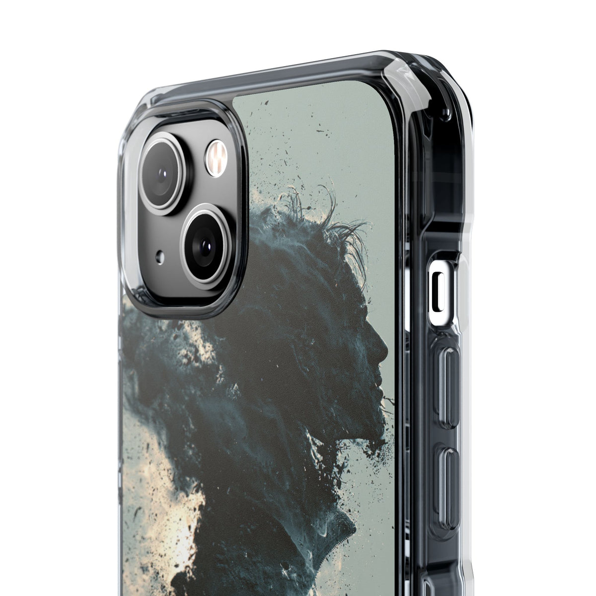 Ashen Dissolution · Clear Impact Magnetic Phone Case for iPhone ·  Black