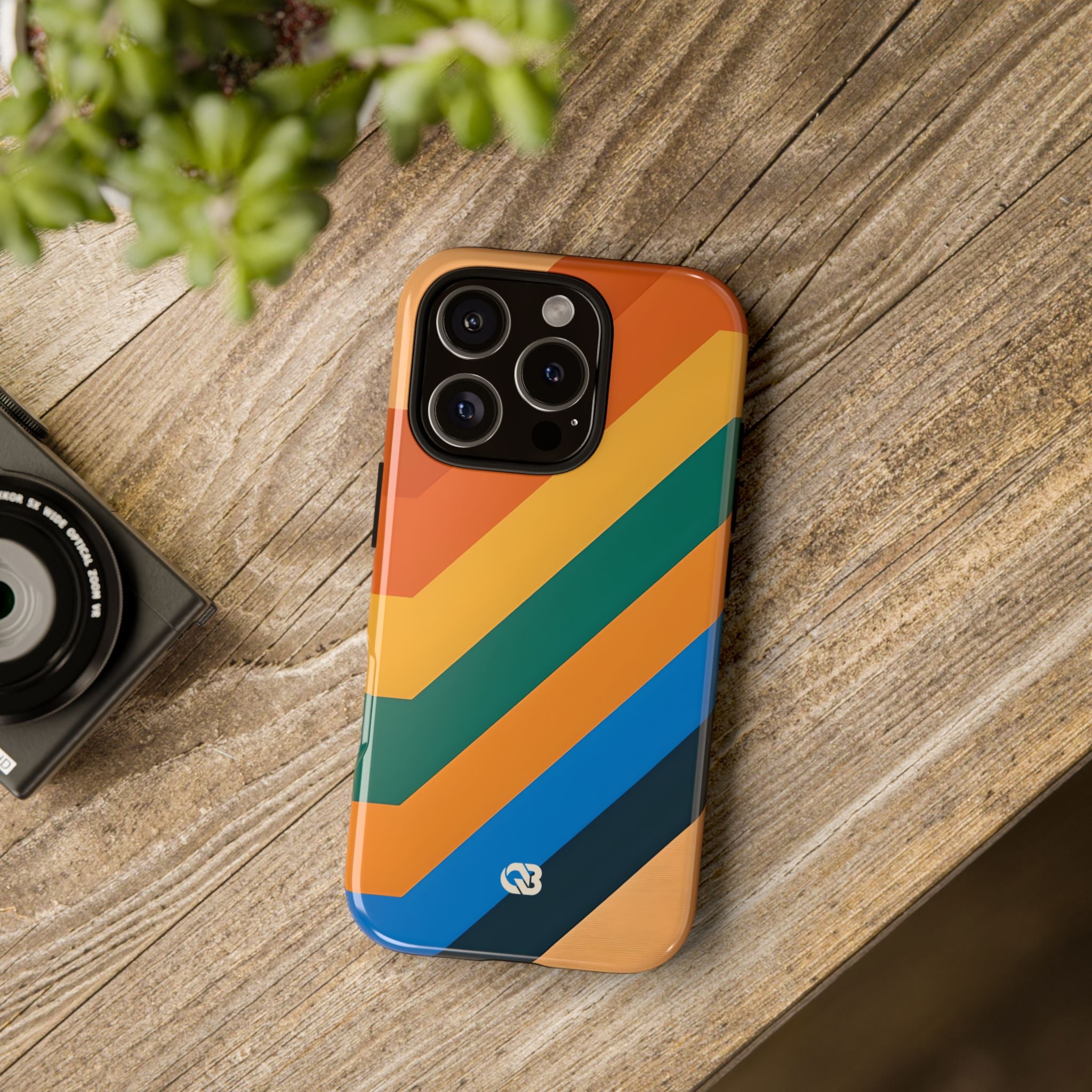 Retro Ridge Lines · Tough Hoesje voor iPhone
