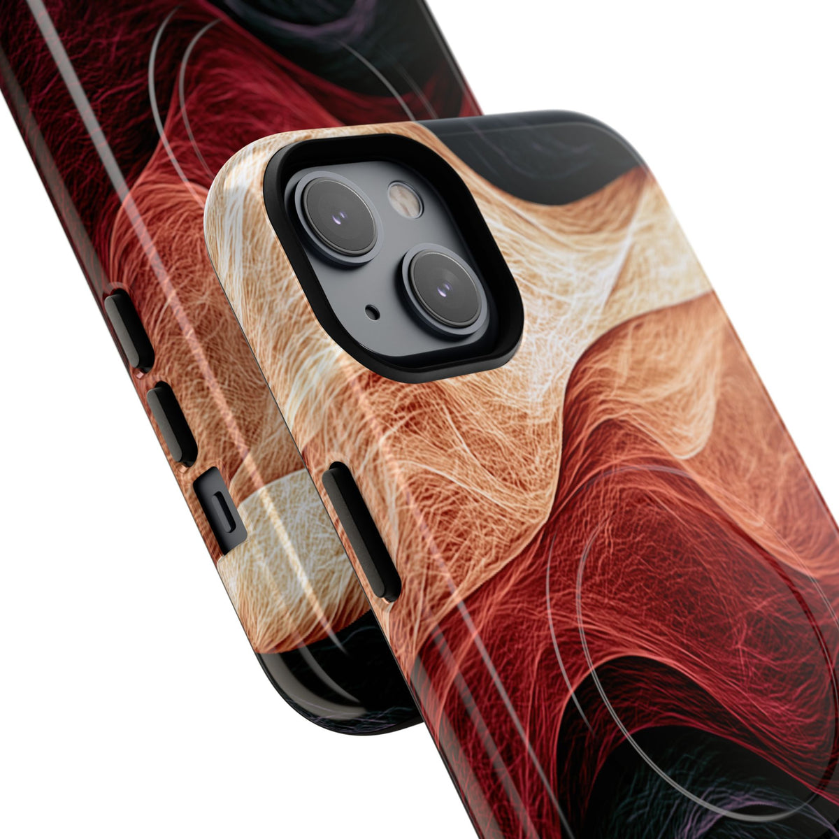 Ember Wave Dispersion · Tough 2.0 Magnetic Phone Case for iPhone · Red