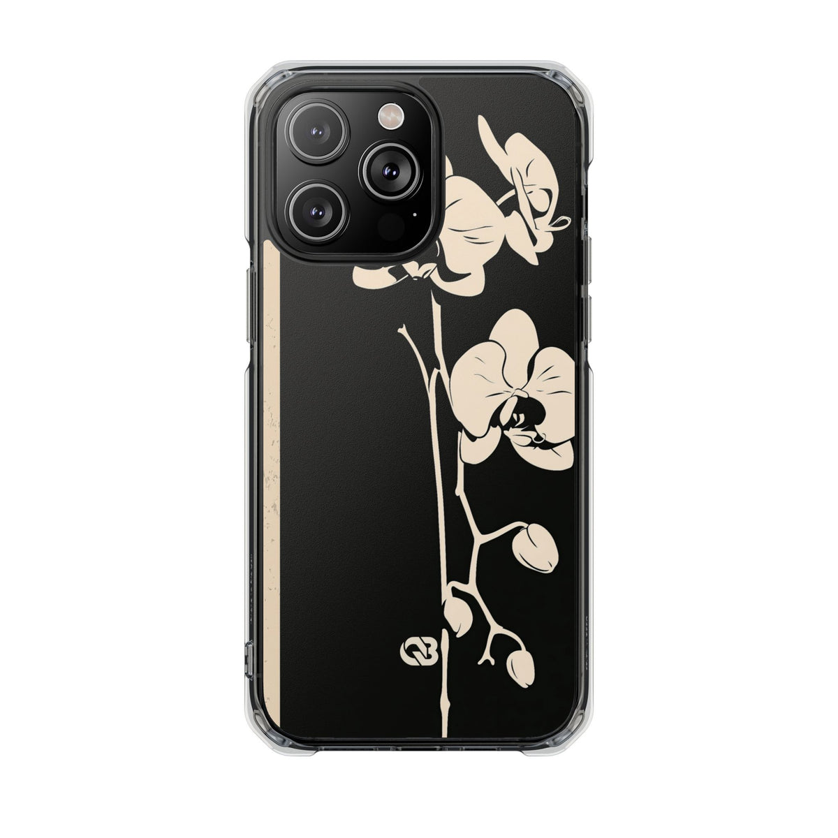 Nocturne Orchid · Clear Impact Magnetic Phone Case for iPhone ·  Black