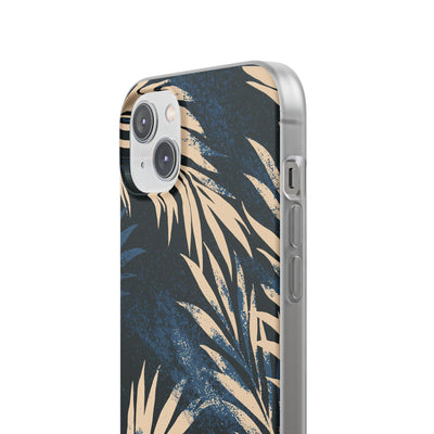 Blue Lite Phone Case for iPhone - Midnight Indigo Palm