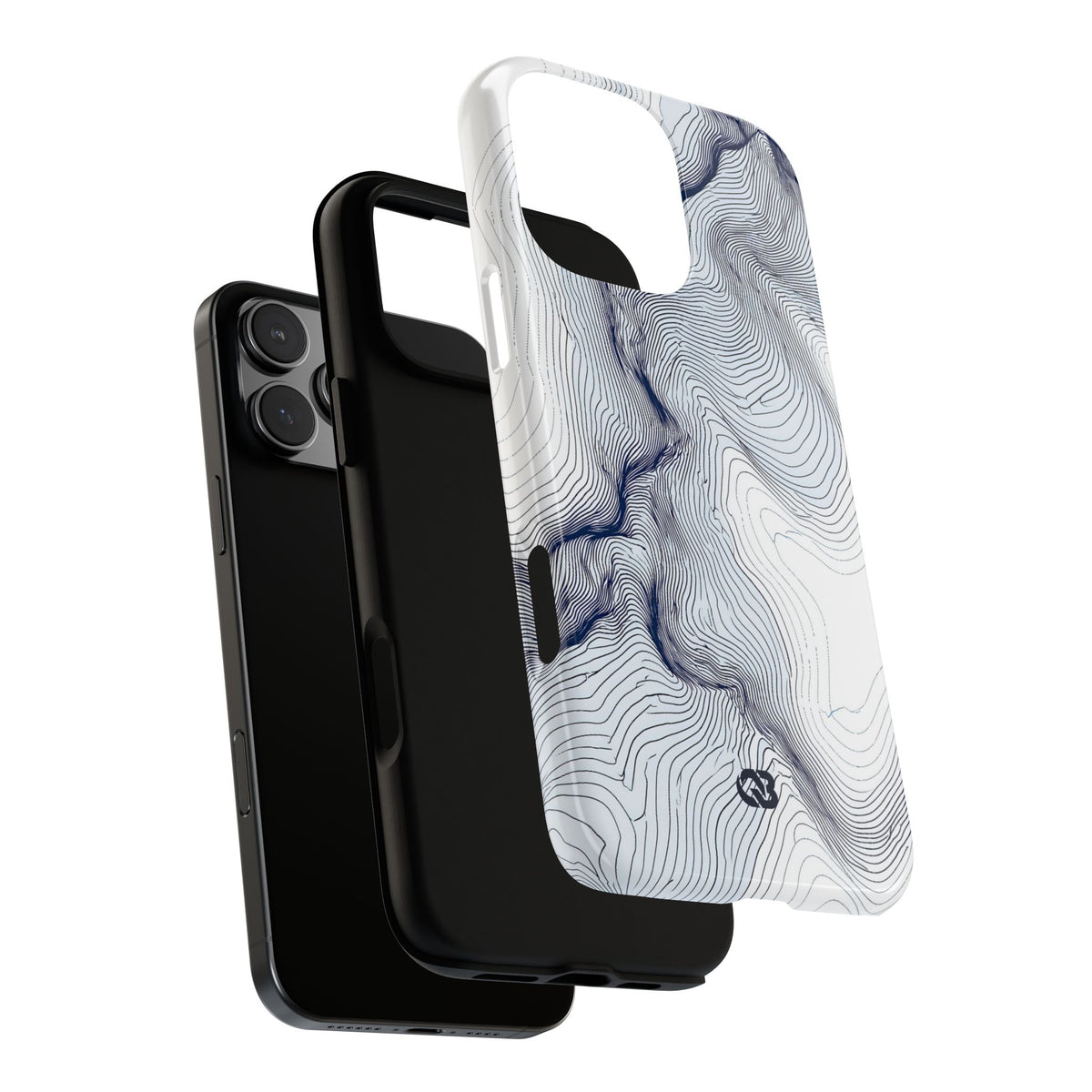 Nordic Ridge Contour · Tough Phone Case for iPhone · White