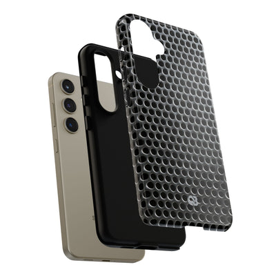 Silver Tough Phone Case for Samsung - Brutalist Steel Mesh